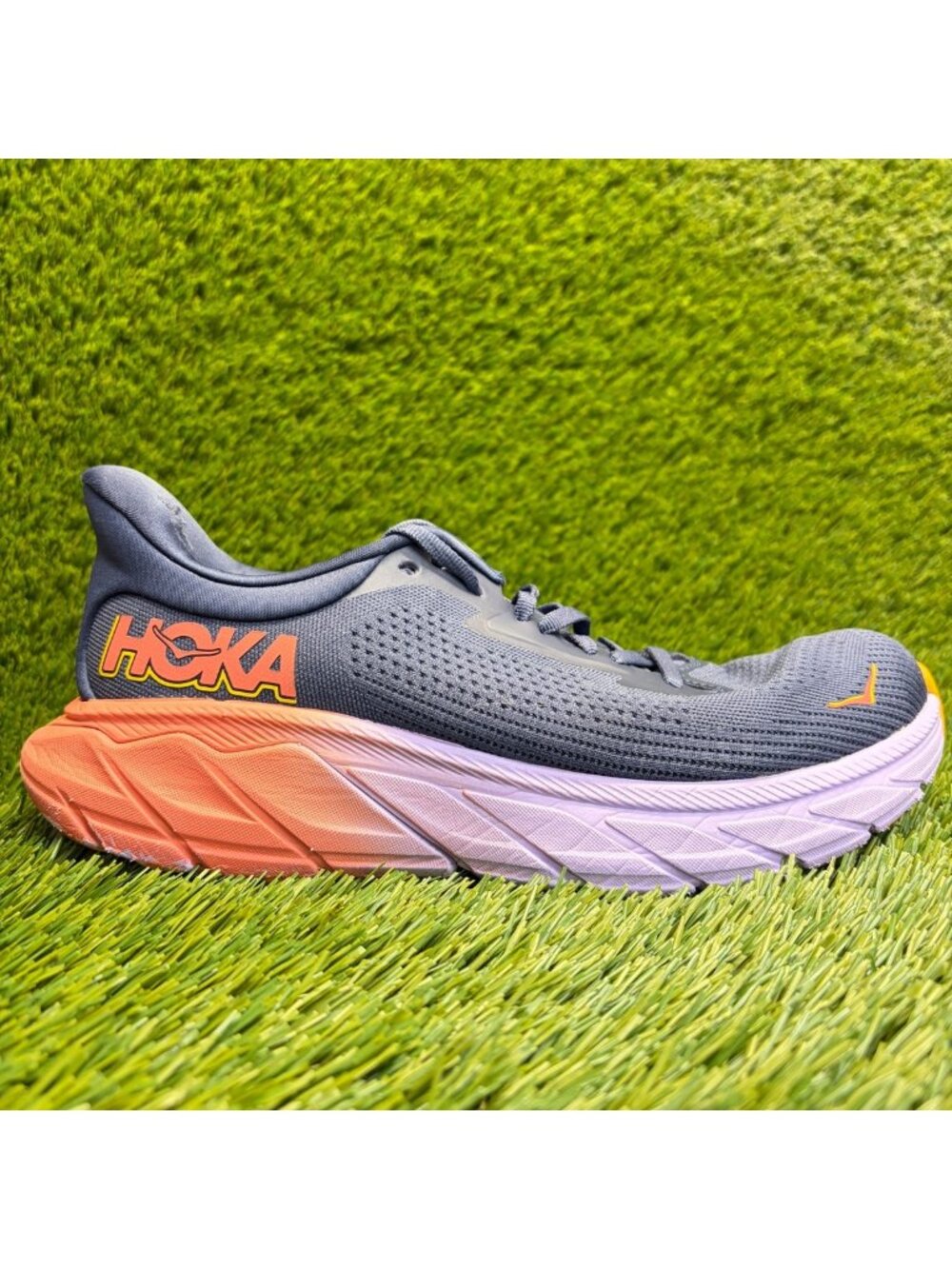 Hoka One One Arahi 7 Womens Size 8.5 Blue Orange Athletic Running Shoes Sneakers